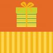 Greeting christmas card with present box