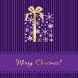 Greeting christmas card with present box