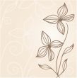 Vintage card with hand drawn flowers