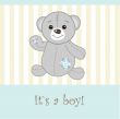 baby boy announcement card. vector illustration