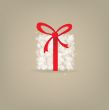 Greeting christmas card with present box