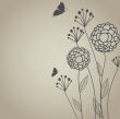 Floral card with butterflies