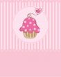 Cute vector background with small cupcake