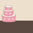 Cute vector background with small cupcake