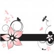 Floral card with butterflies