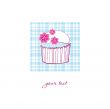 Cute vector background with small cupcake