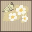 Floral card with butterflies