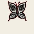 Various vector butterflies on  background