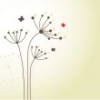 Floral card with butterflies