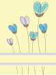 Vintage card with hand drawn flowers