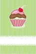 Cute vector background with small cupcake
