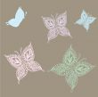 Various vector butterflies on  background