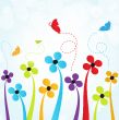 Floral card with butterflies