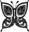 Various vector butterflies on  background