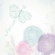 Floral card with butterflies