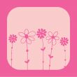Vintage vector frame on floral background
