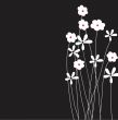 Vintage vector frame on floral background