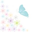 Floral card with butterflies