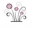 Vintage vector frame on floral background