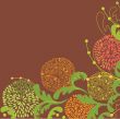 Vintage vector frame on floral background