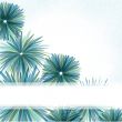 Vintage vector frame on floral background