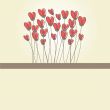 Vintage card with hand drawn flowers