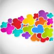 Vintage vector frame on floral background