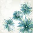 Vintage vector frame on floral background