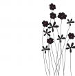 Vintage vector frame on floral background