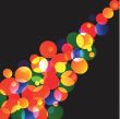 Abstract background with circles and squares