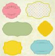 Vintage frame on polka dot background