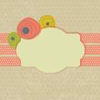 Vintage vector frame on floral background
