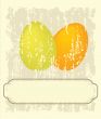 Easter card with hand drawn eggs