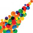 Abstract background with circles and squares