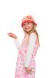 Smiling little girl with knit cap