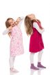 Funny children making face