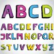 Grunge hand drawn alphabet.