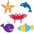 Sea animals collection. Vector format