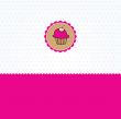 Cute vector background with small cupcake