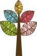 Abstract autumn tree