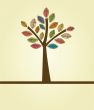 Abstract autumn tree