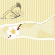 Floral card with butterfly