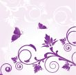 Floral card with butterfly