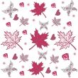 Abstract  background with leaves, butterflies and roses