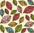 Floral seamless pattern in autumn colors