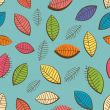 Floral seamless pattern in autumn colors