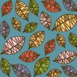 Floral seamless pattern in autumn colors