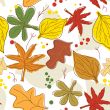 Floral seamless pattern in autumn colors