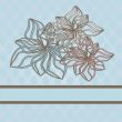 Vintage card with hand drawn flowers
