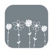 Vintage card with hand drawn flowers